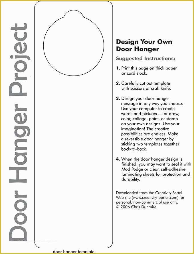 Free Printable Door Hanger Template Of Door Hanger Template Free & Premium Templates