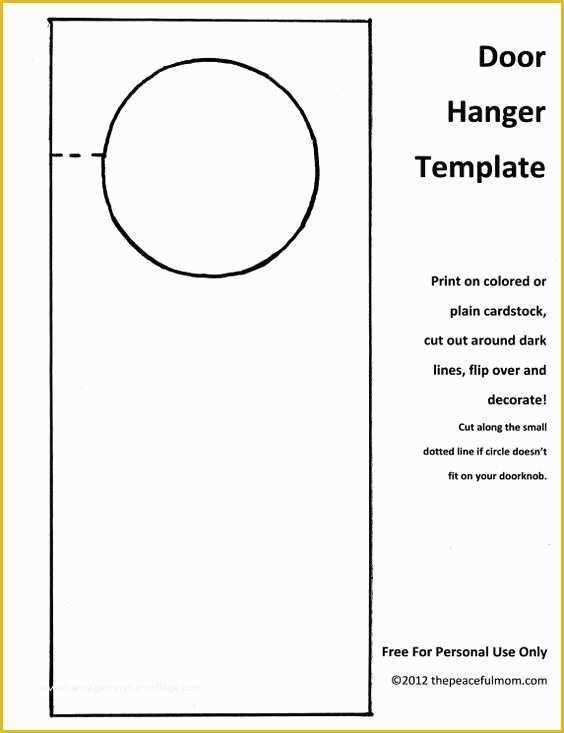 Free Printable Door Knob Hanger Template Of Diy Holiday Door Hanger with Free Template