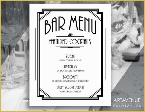 Free Printable Drink Menu Template Of Bar Menu Template 24 Download Documents In Psd Word