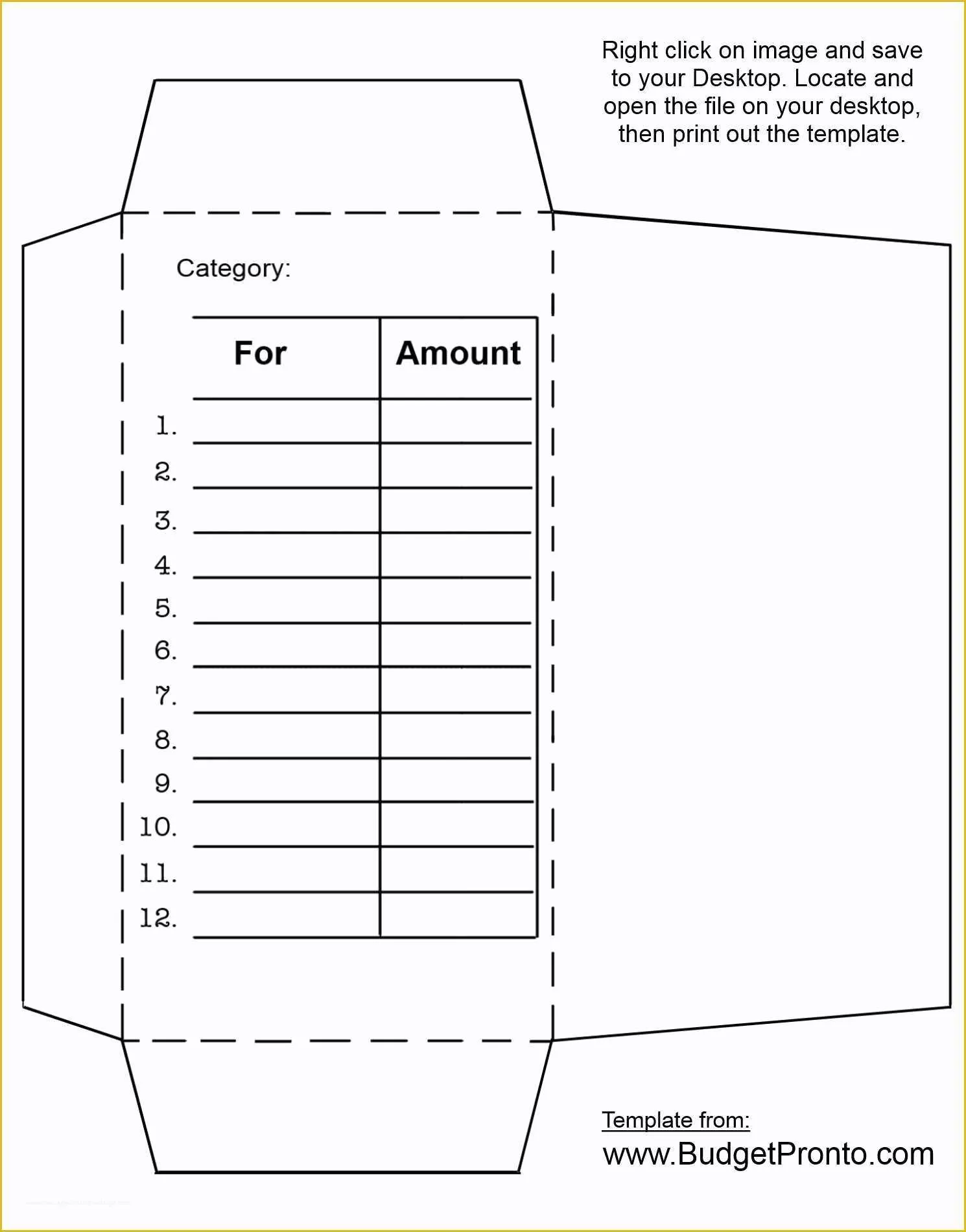 Free Printable Envelope Templates Of Cash Envelope Printout Template Bud Ing