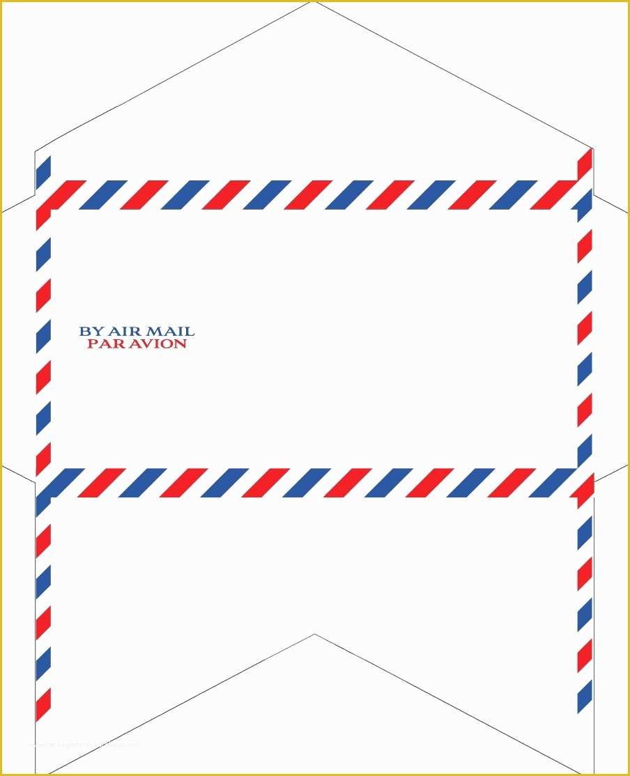 Free Printable Envelope Templates Of Envelope Templates Monarch Size Airmail 7 5&quot; X