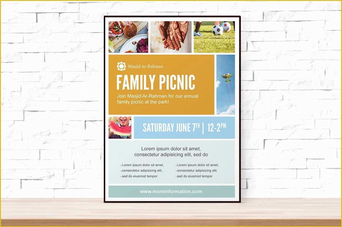 Free Printable event Flyer Templates Of Diy Printable Picnic Collage event Template Flyer for Church