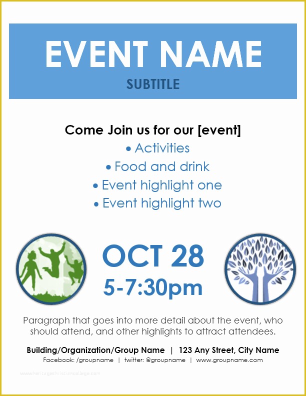 Free Printable event Flyer Templates Of event Flyer Template for Word