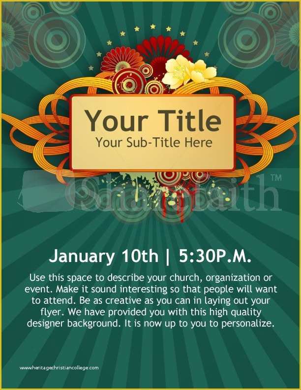 Free Printable event Flyer Templates Of event Flyer Templates New Year Church event Flyer