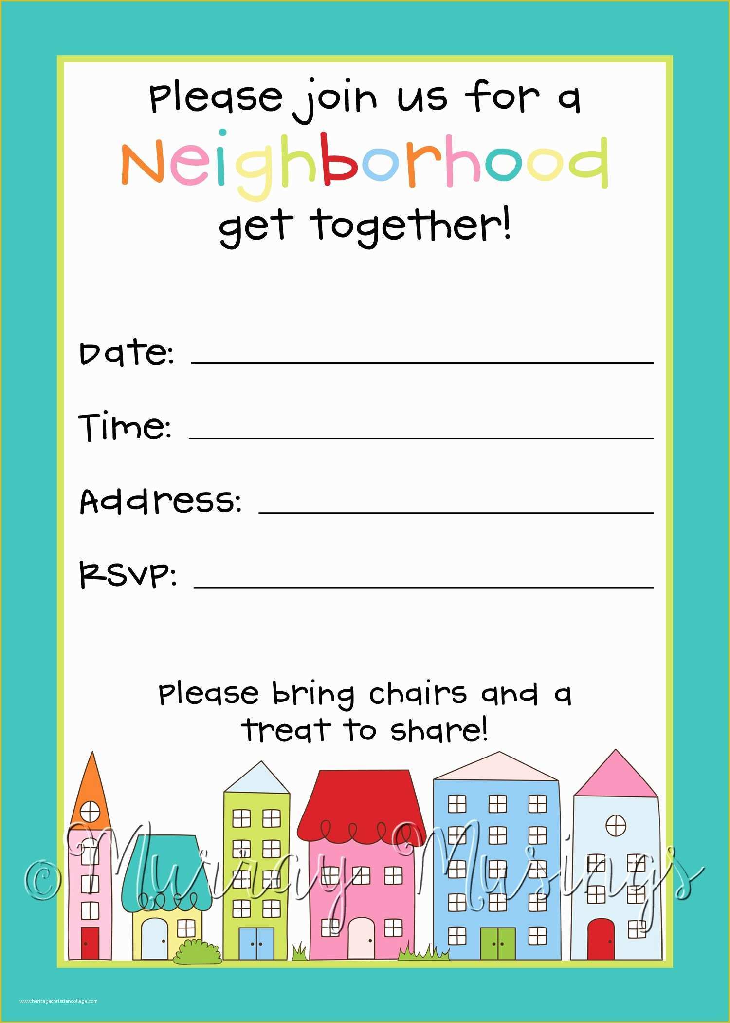Free Printable event Flyer Templates Of Neighborhood Block Party Invitation Freeprintable