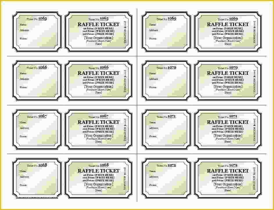 Free Printable event Ticket Template Of 11 Free Printable Raffle Ticket Template