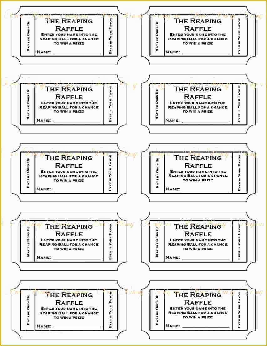 Free Printable event Ticket Template Of 4 Printable Raffle Tickets