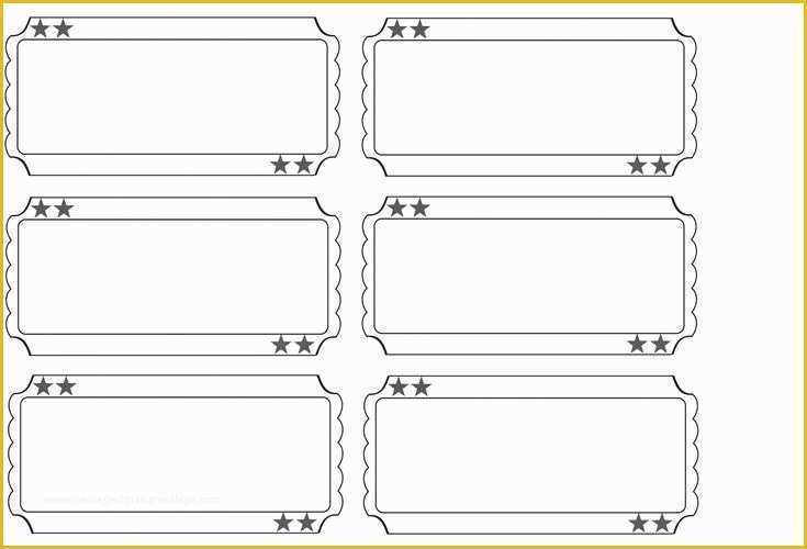 Free Printable Event Ticket Template Of Printable Raffle Tickets Blank 