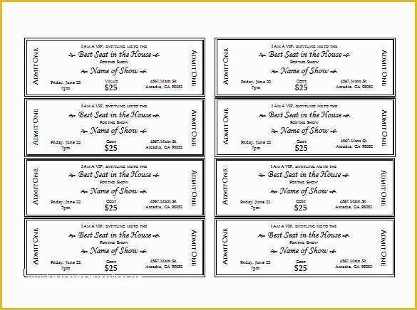 Free Printable event Ticket Template Of Ticket Templates – 99 Free Word Excel Pdf Psd Eps