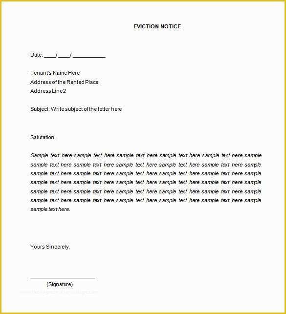 Free Printable Eviction Notice Template Of 38 Eviction Notice Templates Pdf Google Docs Ms Word