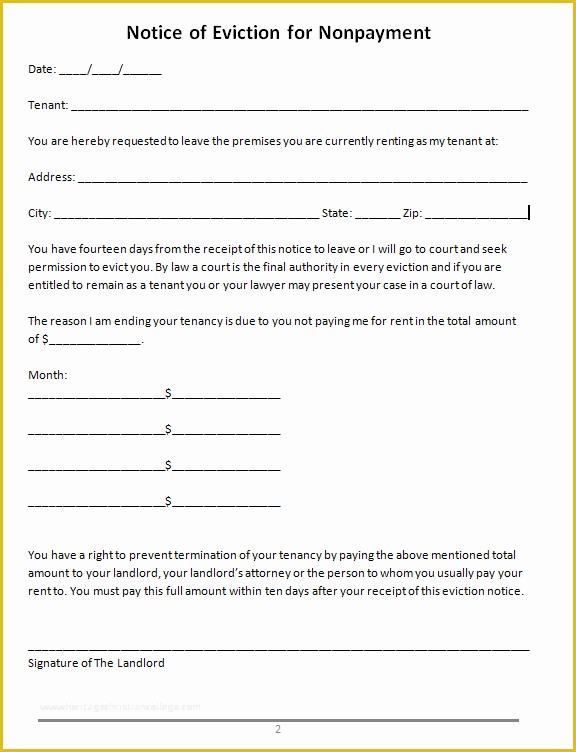 Free Printable Eviction Notice Template Of 45 Eviction Notice Templates & Lease Termination Letters