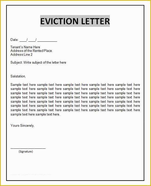 Free Printable Eviction Notice Template Of Sample Eviction Notice Template 12 Free Documents In
