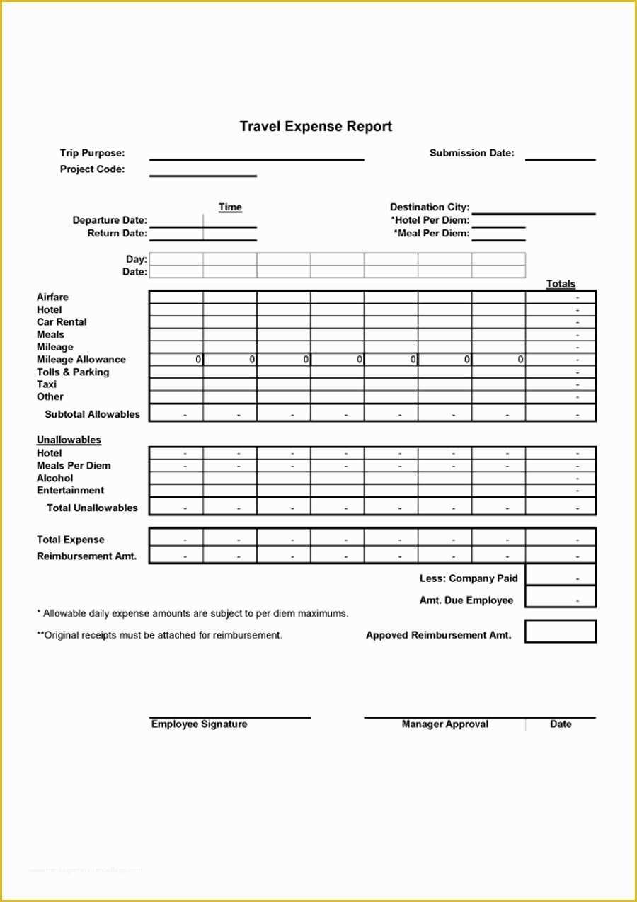 Free Printable Expense Reports Templates Of 40 Expense Report Templates to Help You Save Money