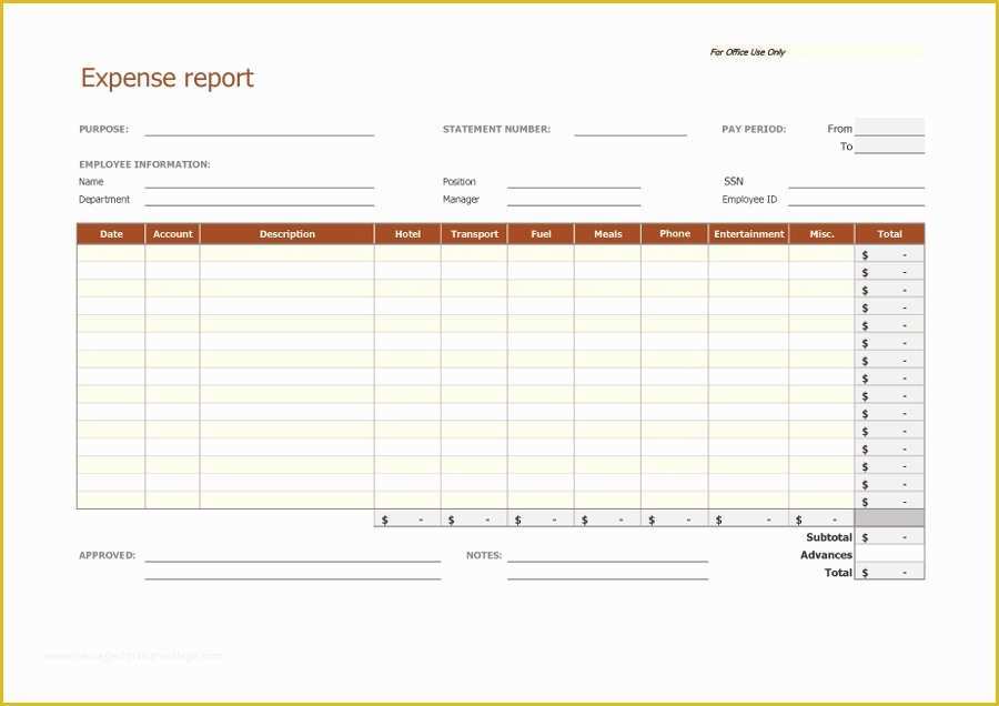 Free Printable Expense Reports Templates Of 40 Expense Report Templates to Help You Save Money