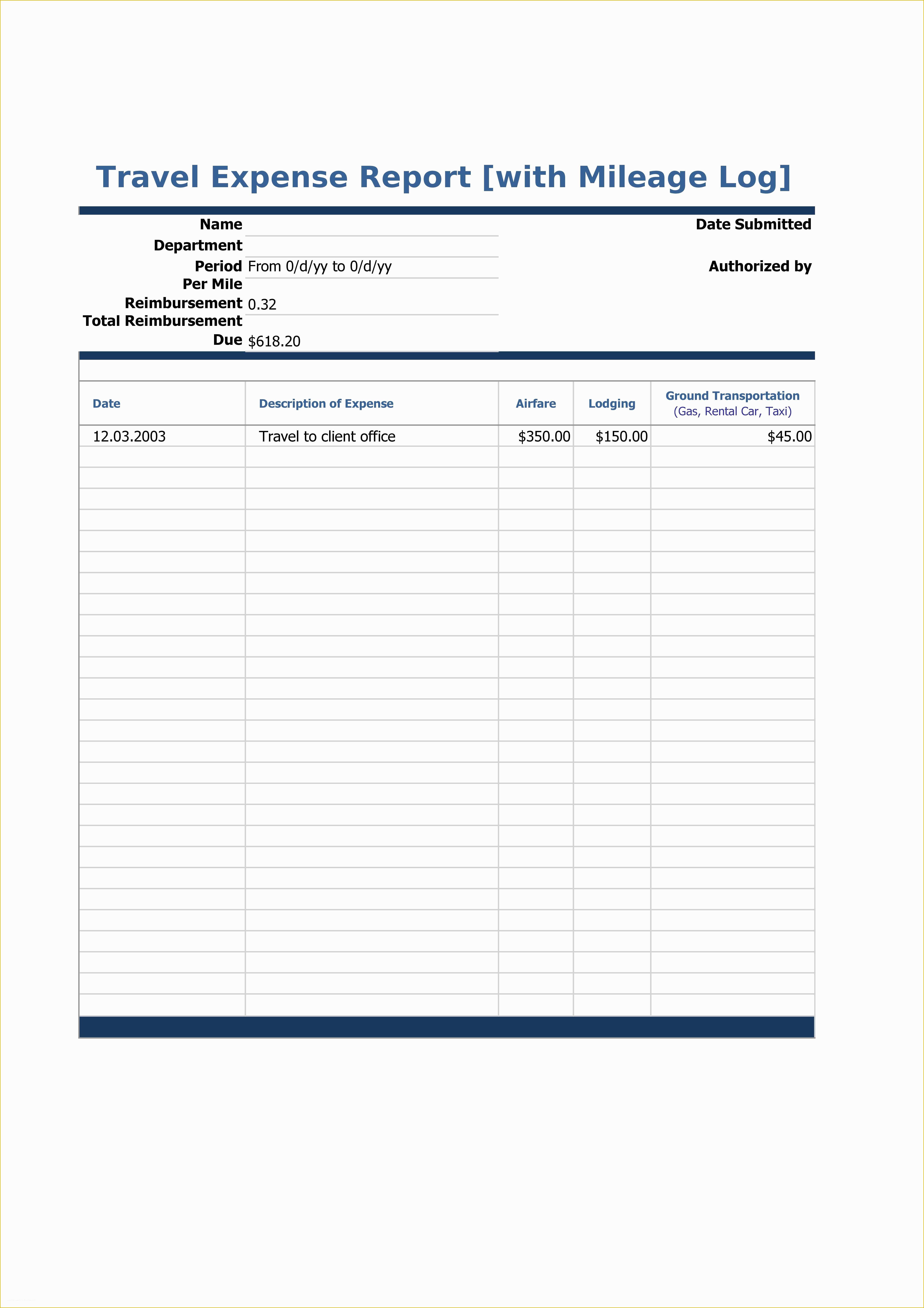 Free Printable Expense Reports Templates Of 40 Expense Report Templates to Help You Save Money