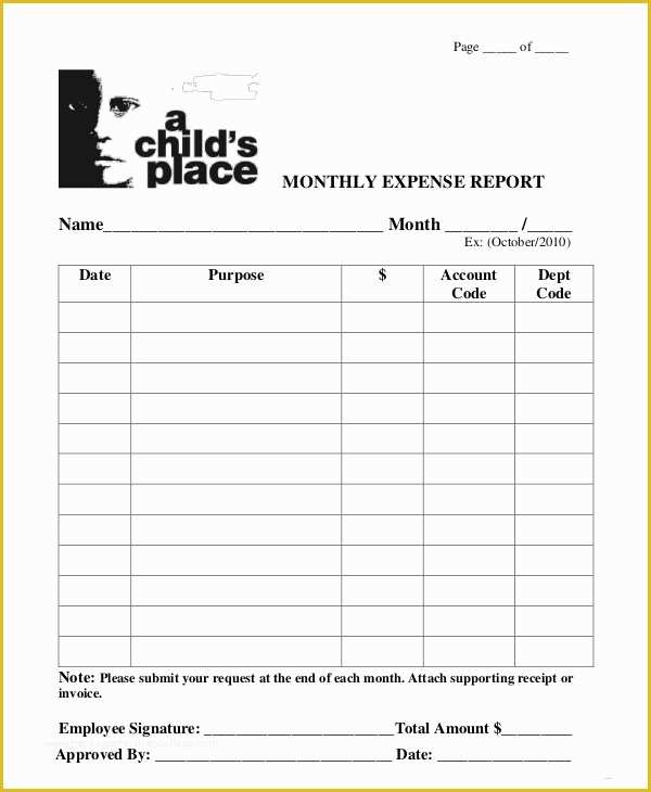 Free Printable Expense Reports Templates Of Expense Report form Template Picture – 8 Expense Report