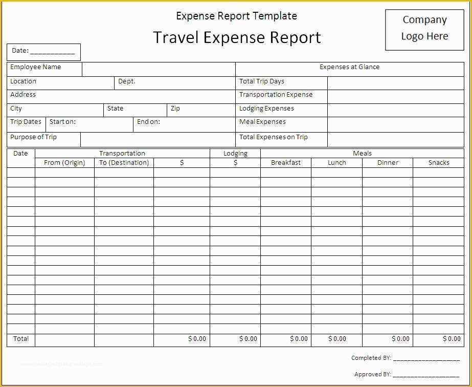 Free Printable Expense Reports Templates Of Expense Report Template