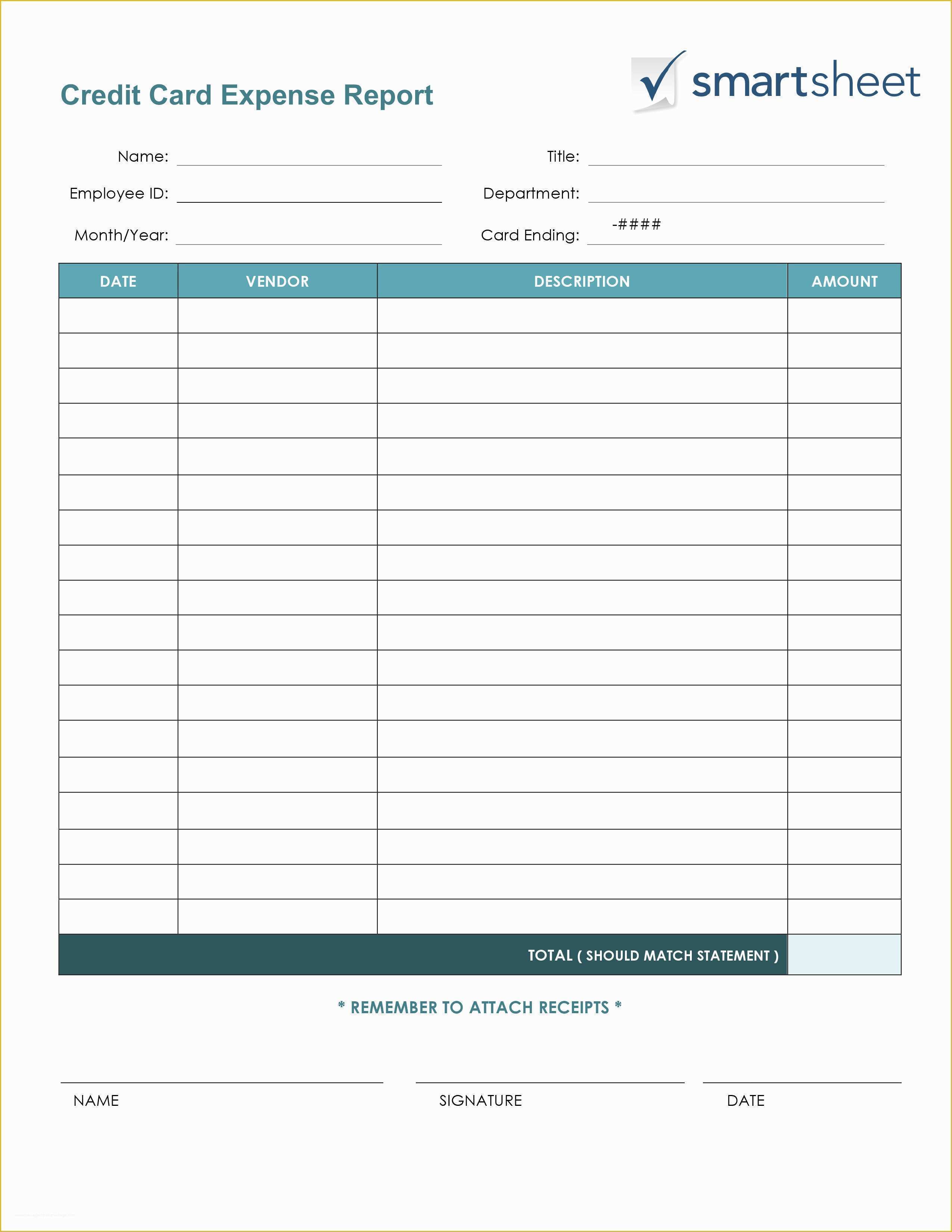 Free Printable Expense Reports Templates Of Free Expense Report Templates Smartsheet
