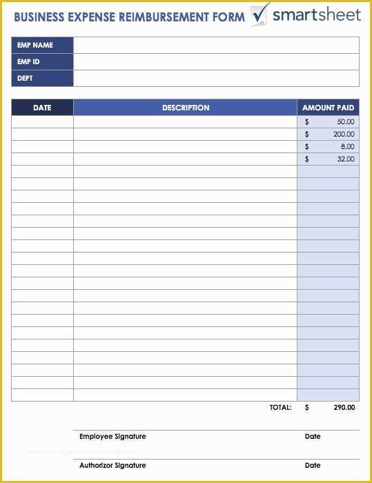 Free Printable Expense Reports Templates Of Free Expense Report Templates Smartsheet