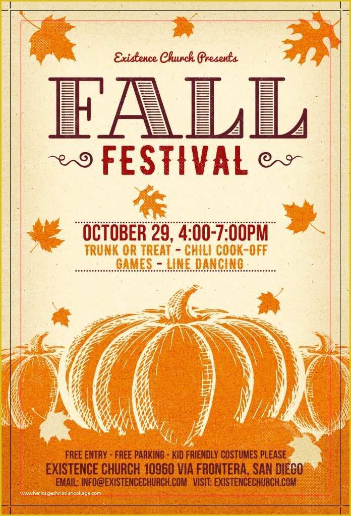 Free Printable Fall Festival Flyer Templates Of Fall Festival 2016
