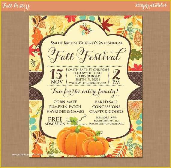 Free Printable Fall Festival Flyer Templates Of Fall Festival Harvest Invitation Poster Pumpkin Patch Farm
