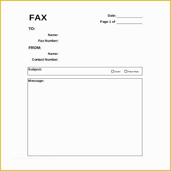 Free Printable Fax Cover Letter Template Of 12 Fax Cover Templates – Free Sample Example format