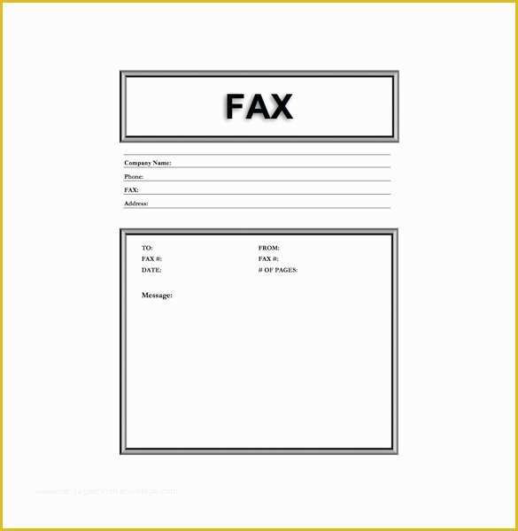 Free Printable Fax Cover Letter Template Of 7 Fax Cover Letter Templates Free Sample Example