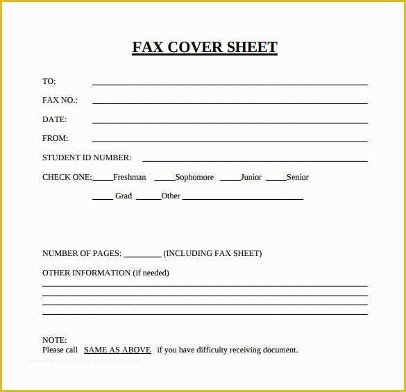 Free Printable Fax Cover Letter Template Of Blank Fax Cover Sheet 15 Download Free Documents In Pdf