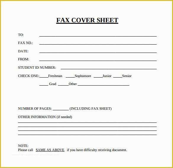 Free Printable Fax Cover Letter Template Of Blank Fax Cover Sheet 15 Download Free Documents In Pdf