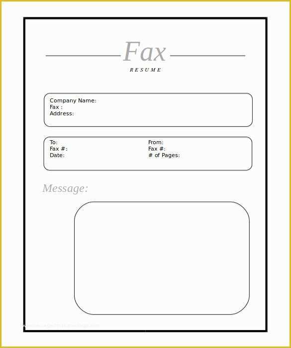 Free Printable Fax Cover Letter Template Of Blank Fax Cover Sheet 9 Free Word Pdf Documents