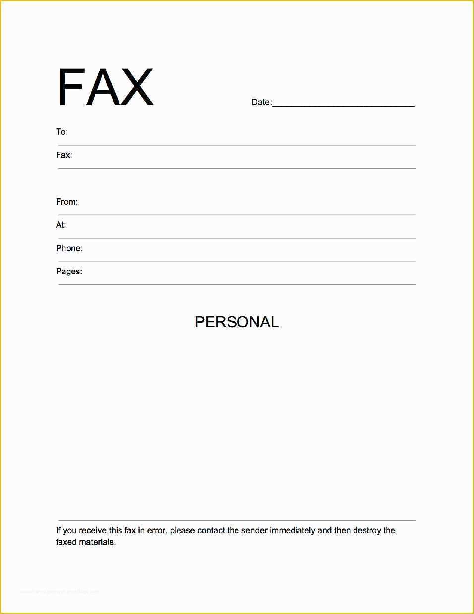 Free Printable Fax Cover Letter Template Of Free Fax Cover Sheet Template Download