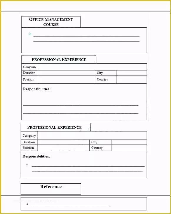 Free Printable Fill In the Blank Resume Templates Of Blank Resume Templates Blank Resume Templates for Students