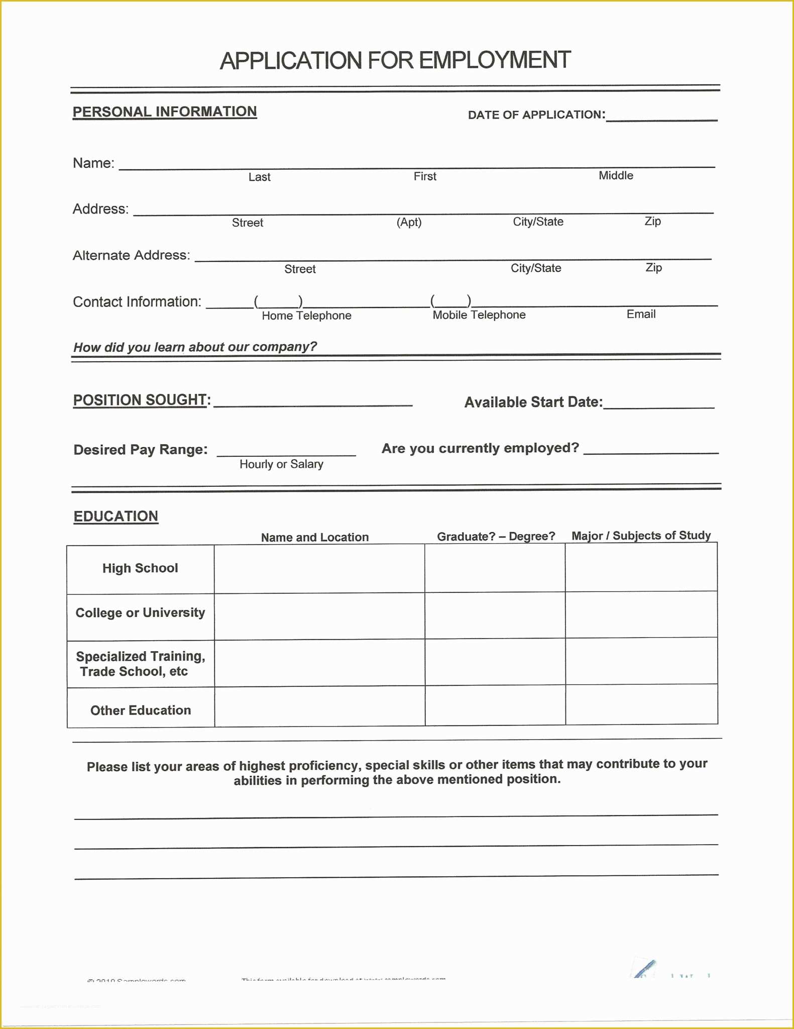 Free Printable Fill In the Blank Resume Templates Of Resume format Blank Resume form to Print Out
