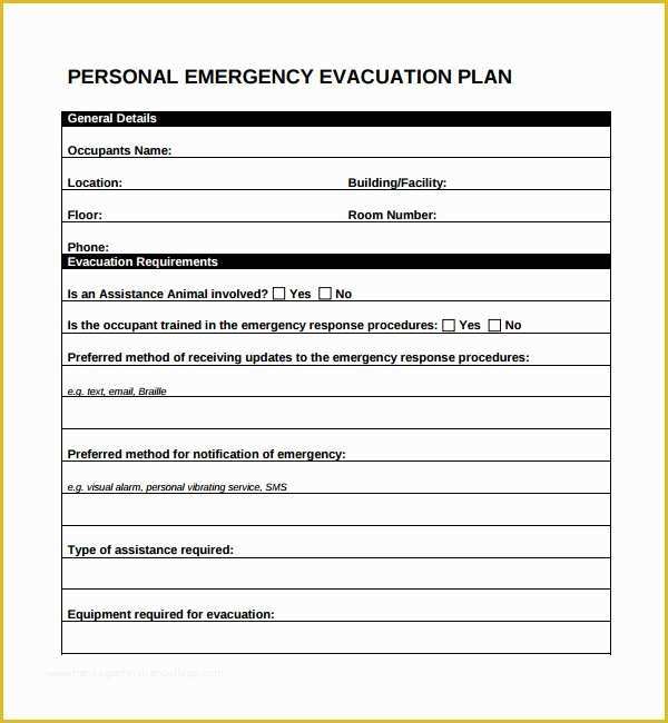 Free Printable Fire Escape Plan Template Of 10 Evacuation Plan 