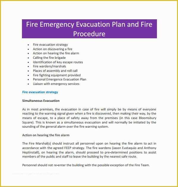 Free Printable Fire Escape Plan Template Of 10 Evacuation Plan Templates