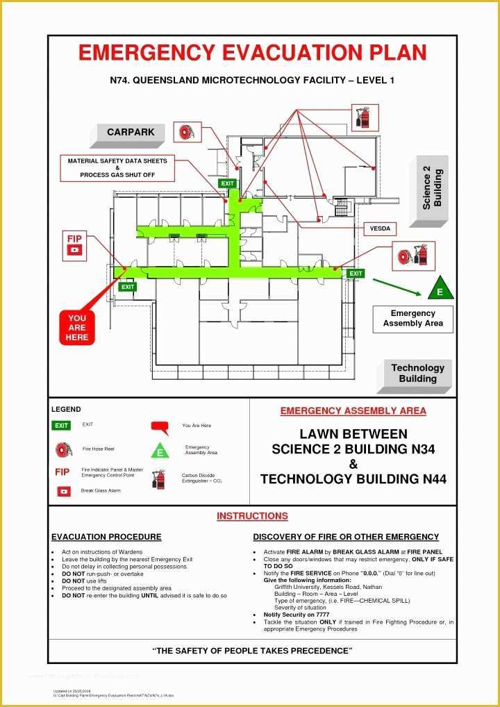 Free Printable Fire Escape Plan Template Of Business Emergency Evacuation Plan Template