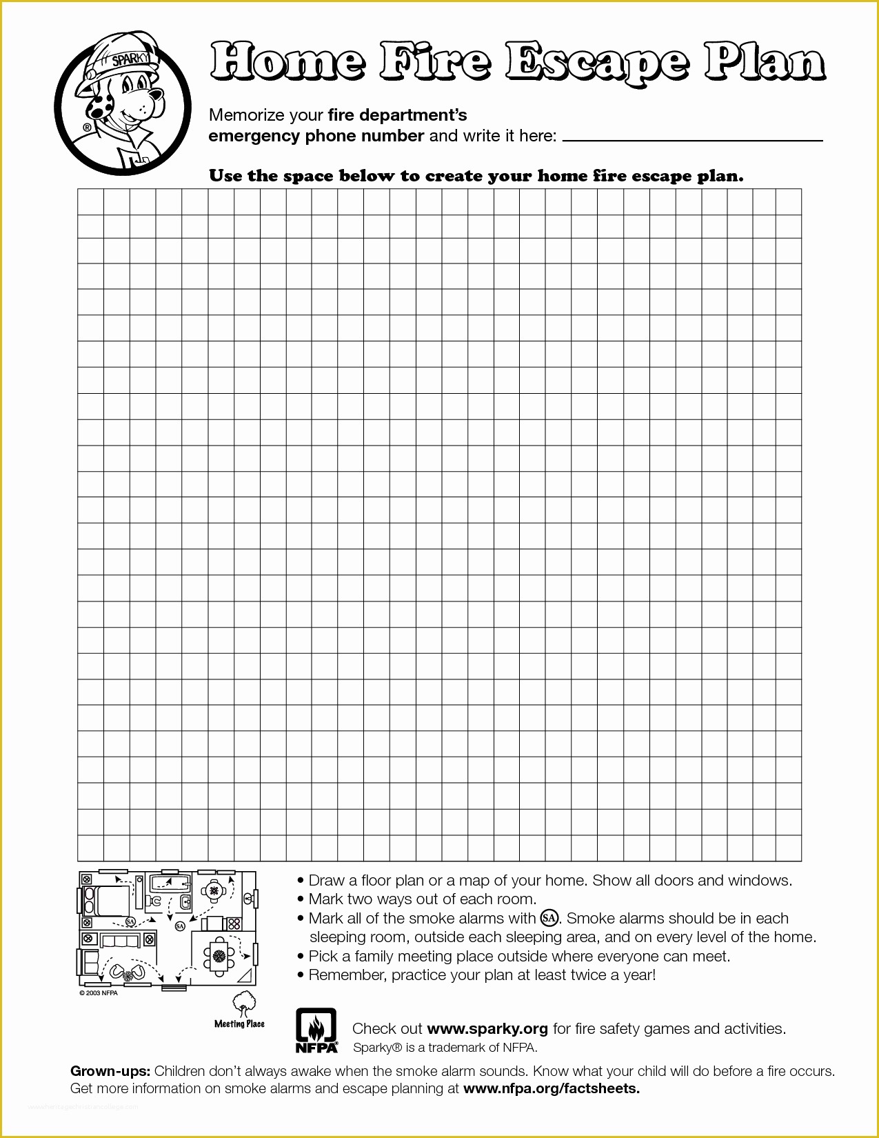 Free Printable Fire Escape Plan Template Of Home Fire Escape Plan Template Education