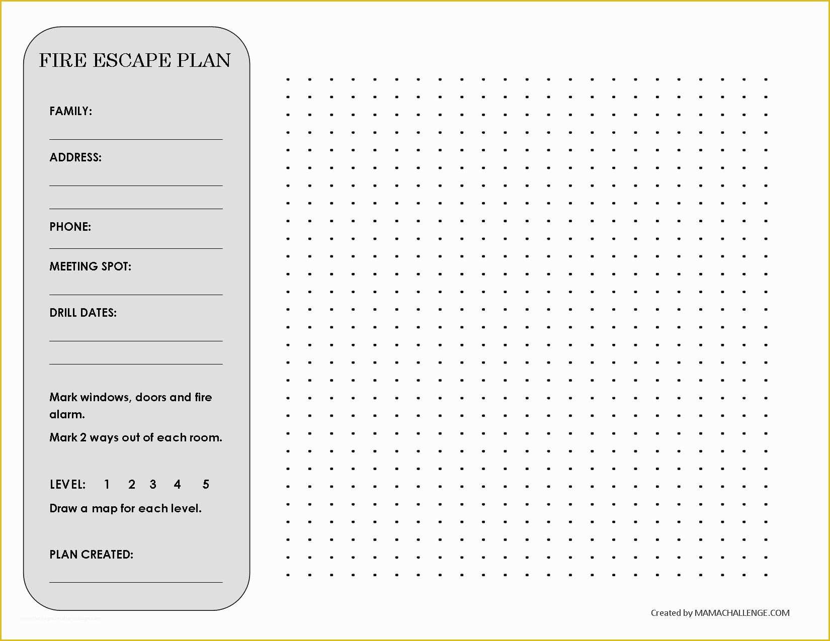 Free Printable Fire Escape Plan Template Of Printable Fire Escape Plan Template