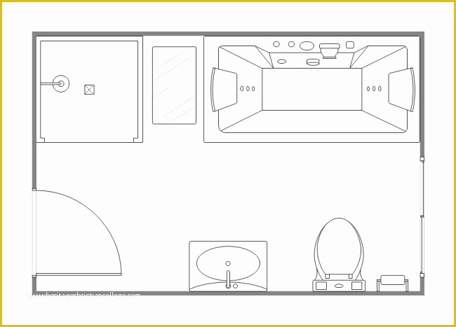 Free Printable Floor Plan Templates Of Simple Bathroom Design