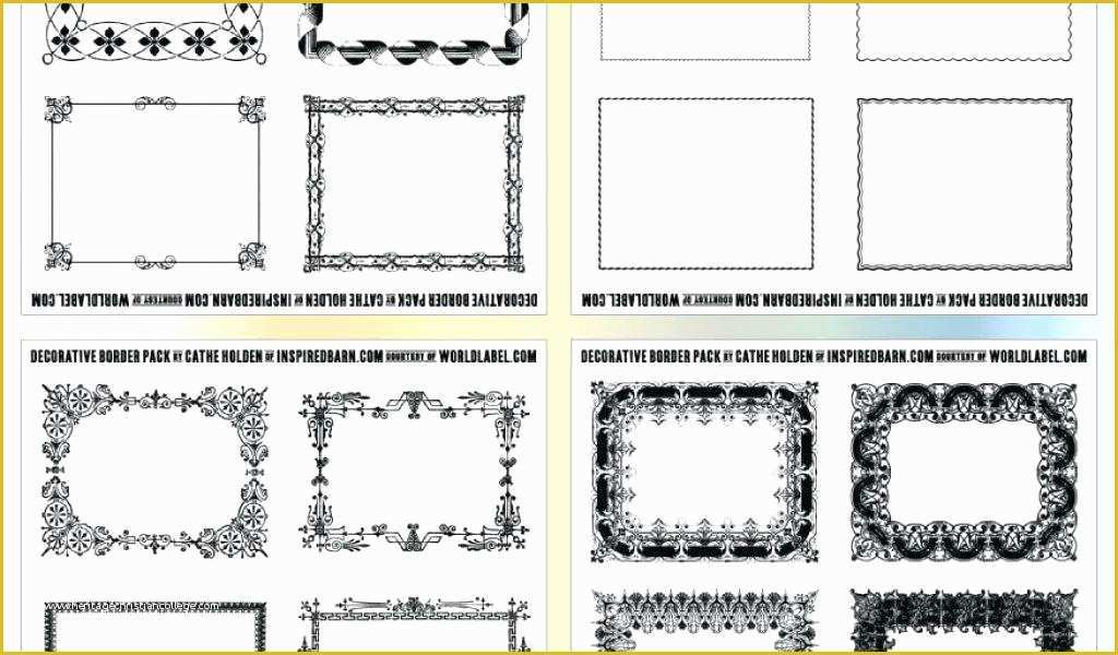 Free Printable Food Labels Templates Of Decorative Frames Set Labels Cute Collection Empty Border
