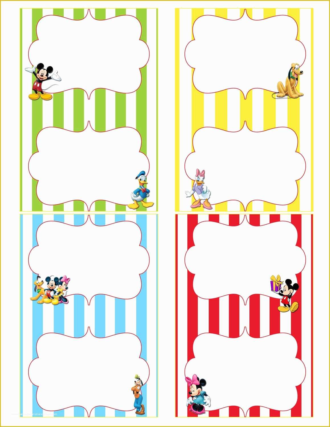 Free Printable Food Labels Templates Of Free Printable Mickey Mouse Food Labels