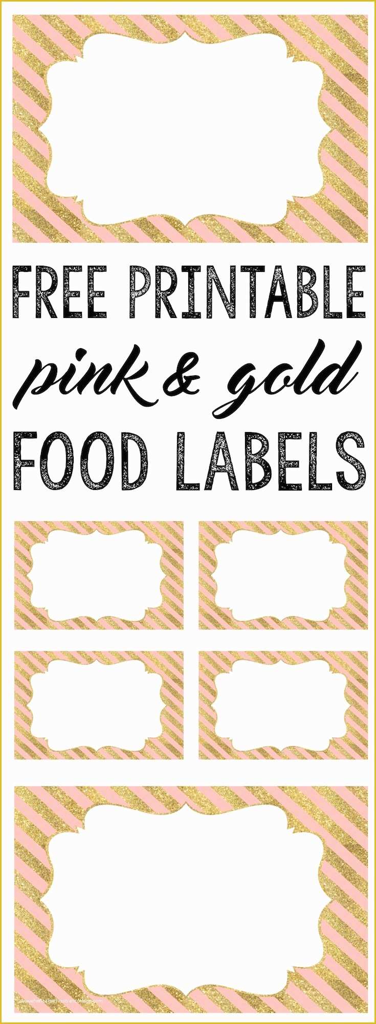 Free Printable Food Labels Templates Of Pink and Gold Food Labels Free Printable Paper Trail Design