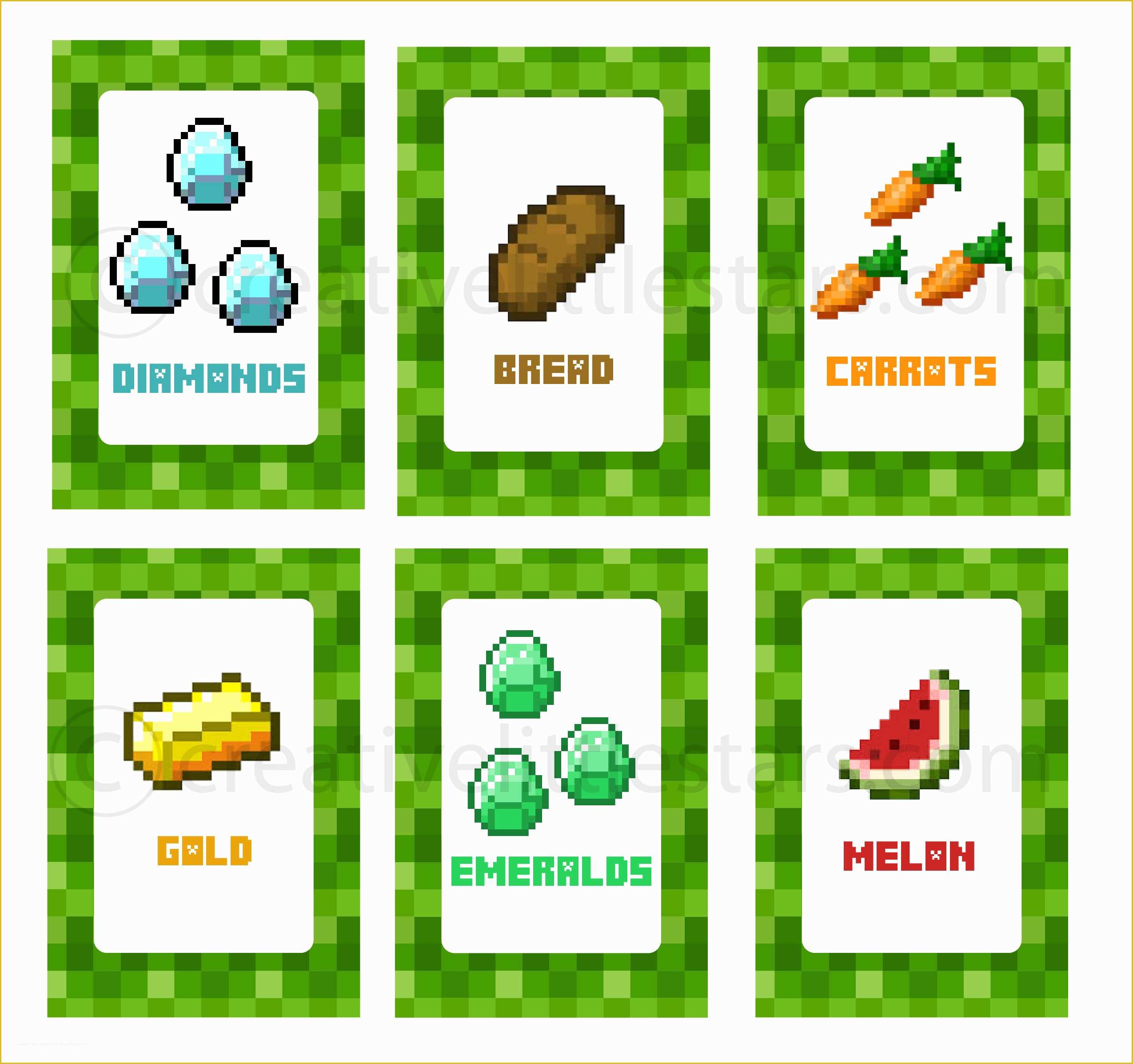 Free Printable Food Labels Templates Of Printable Minecraft Food Labels Creative Little Parties