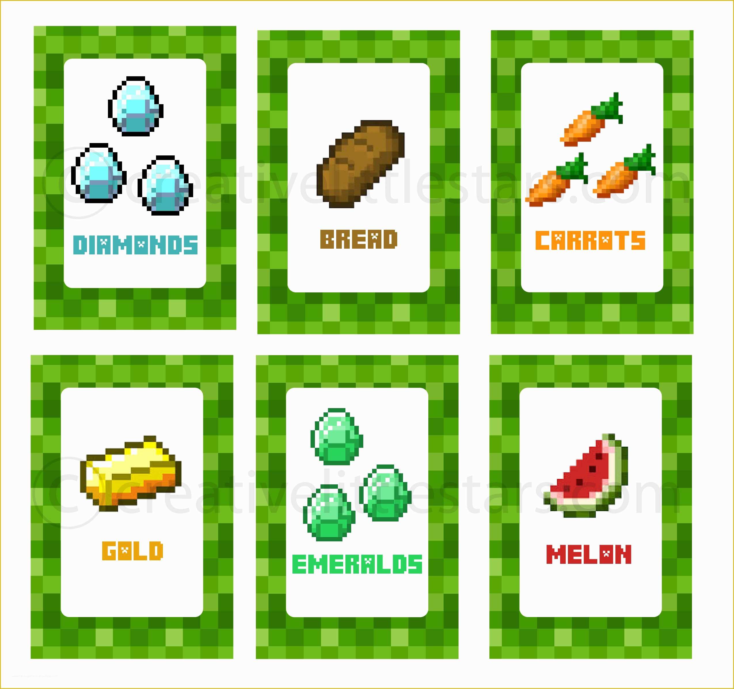 Free Printable Food Labels Templates Of Printable Minecraft Food Labels Creative Little Parties