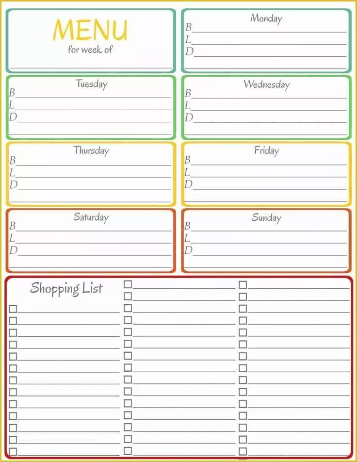 Free Printable Food Menu Templates Of Best 25 Meal Planner Printable Ideas On Pinterest