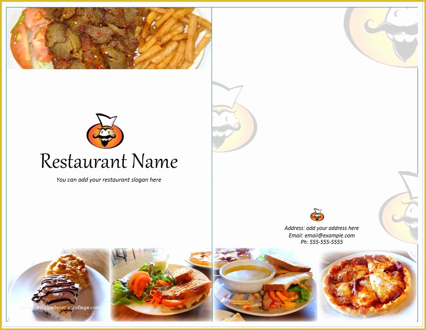 Free Printable Food Menu Templates Of Food Restaurant Menu Template Word Templates