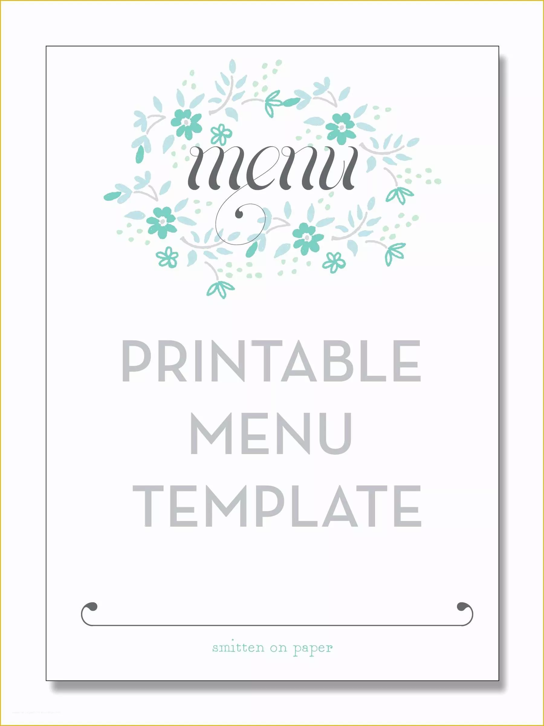 Free Printable Food Menu Templates Of Freebie Friday Printable Menu Party Time