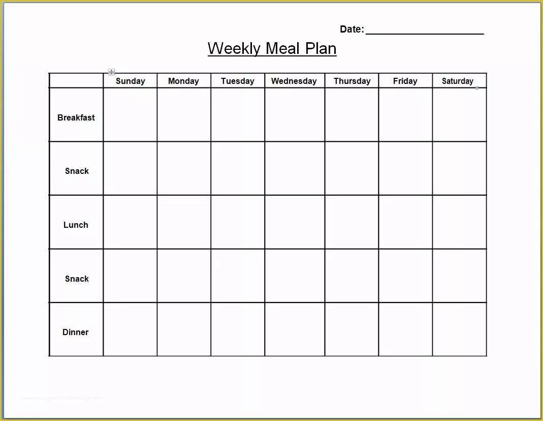 Free Printable Food Menu Templates Of Weekly Dinner Menu Template Printable Free with Grocery