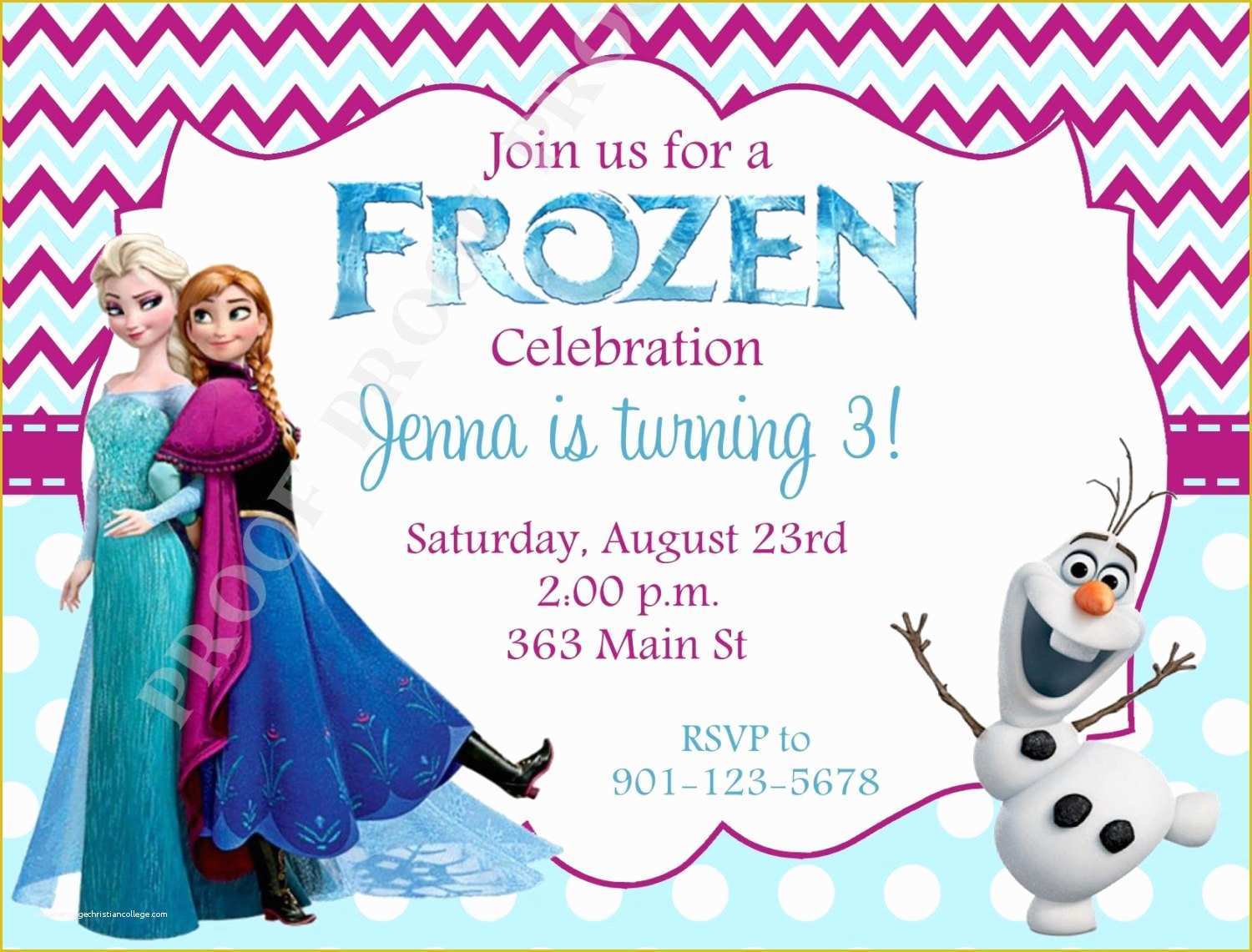 Free Printable Frozen Invitations Templates Of 10 Printed Frozen Invitations with Envelopes Free Return