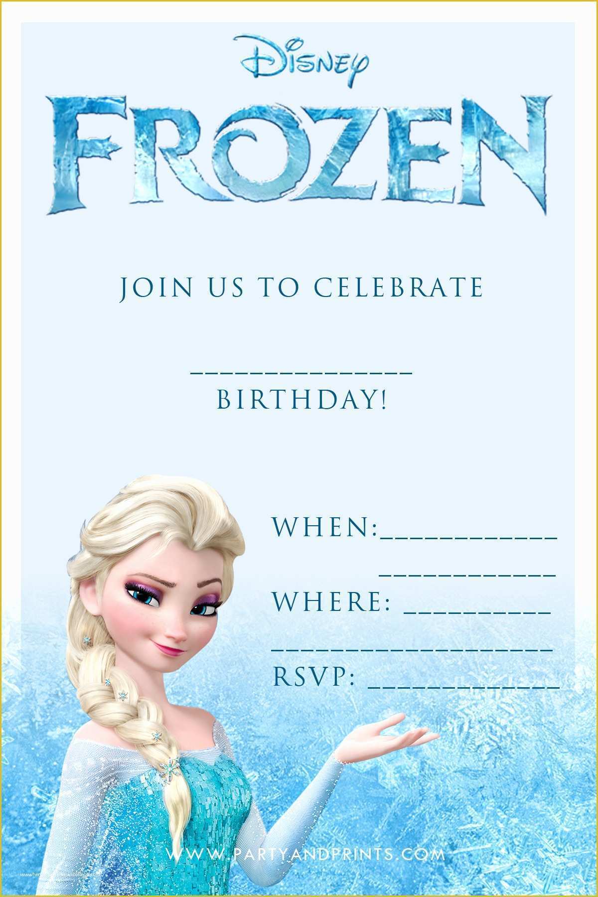 Free Printable Frozen Invitations Templates Of 20 Frozen Birthday Party Ideas